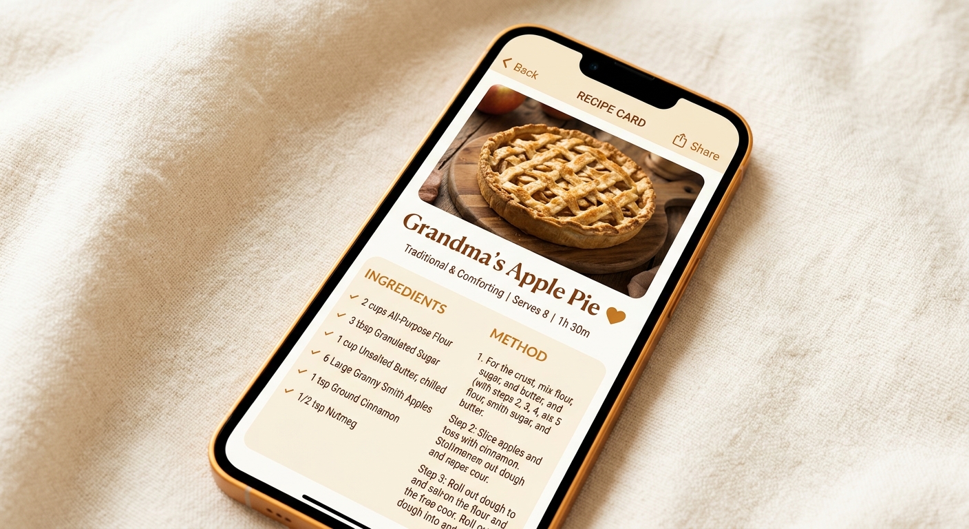 Vista de la app Sazón escaneando una receta